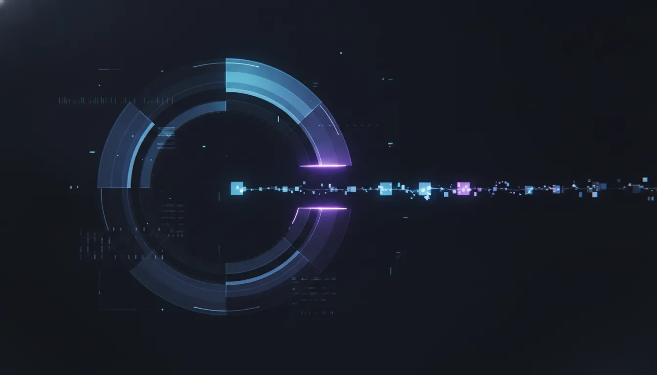 A single red emergency stop control above a field of AI agent nodes, with only the halted nodes leaving a faint recorded trace behind them