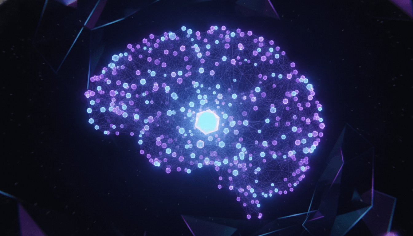 Abstract 3D rendering of nested orbital shells with glowing nodes representing agents and memory crystals