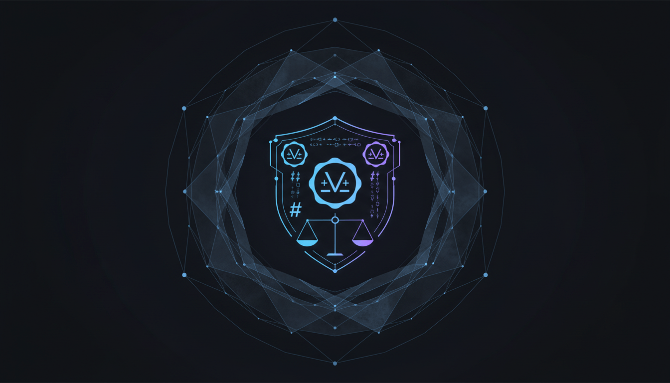 Compliance evidence chain with green verification nodes