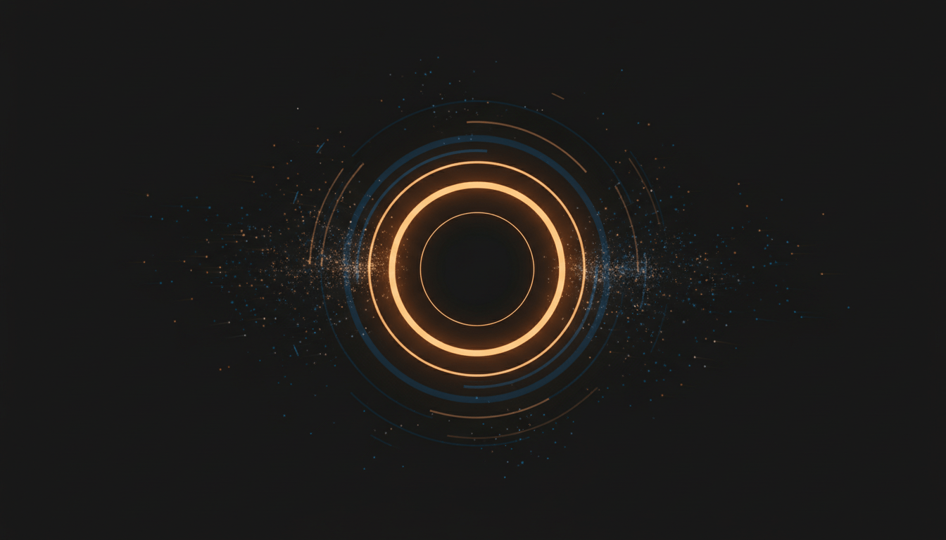 Concentric memory rings fading and fragmenting outward