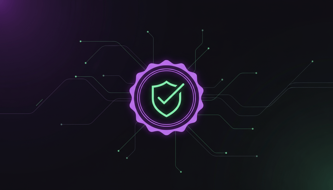 Violet certification seal radiating trust to network nodes