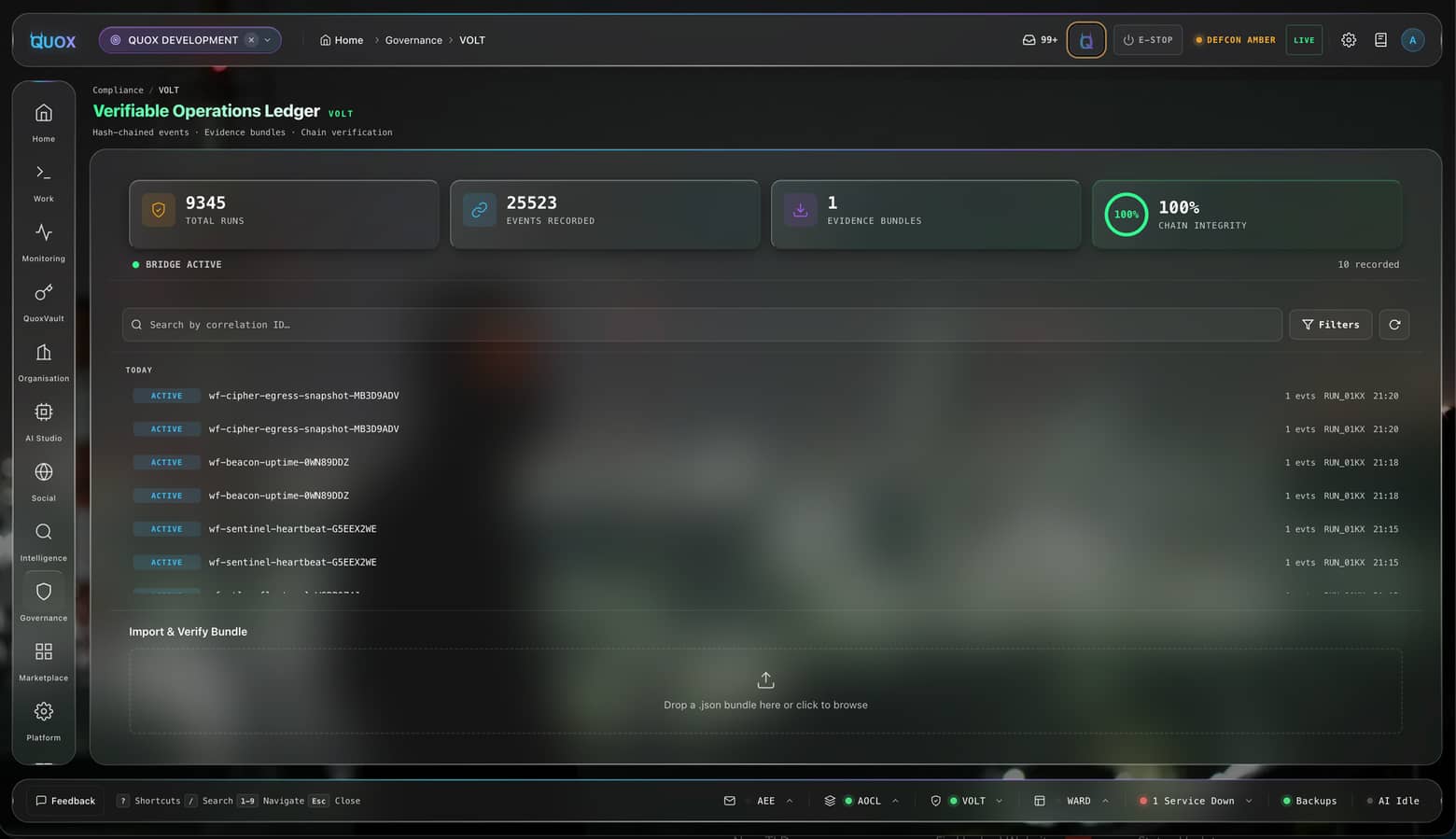 Verifiable operations ledger: the append-only record of agent operations